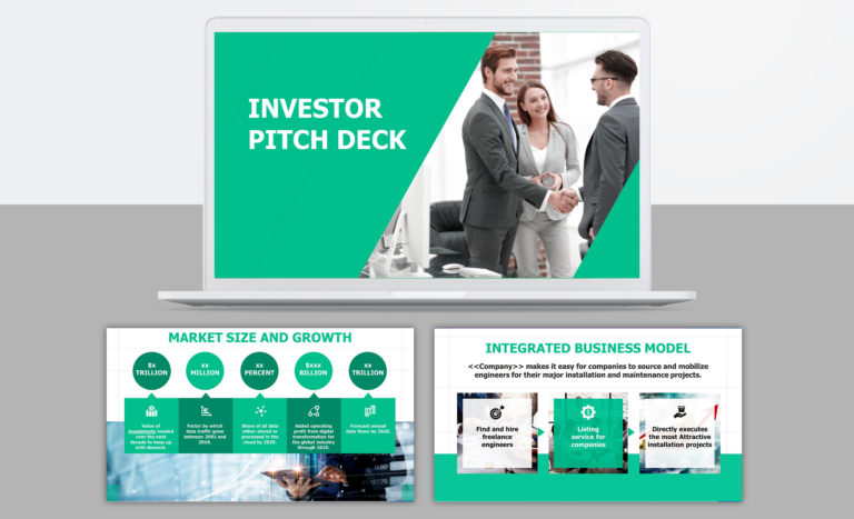 design best presentation slides for investor pitch deck in Microsoft PowerPoint