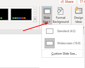 Customize the size of a ppt to create a PowerPoint template